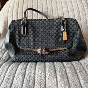 Coach Madison Madeline Satchel in Op Art Needlepoint